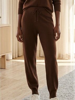 Lululemon Cotton-Cashmere Knit Mid-Rise Jogger Roasted Brown Size 6